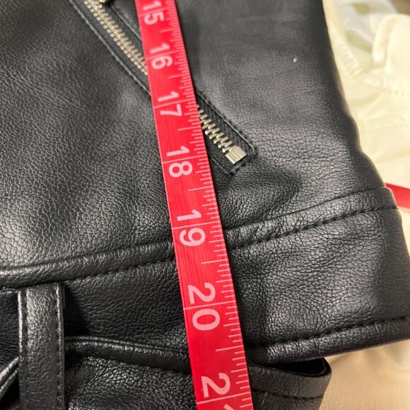 Express Black Faux Leather Moto Jacket – Size Medium - Picture 6 of 6